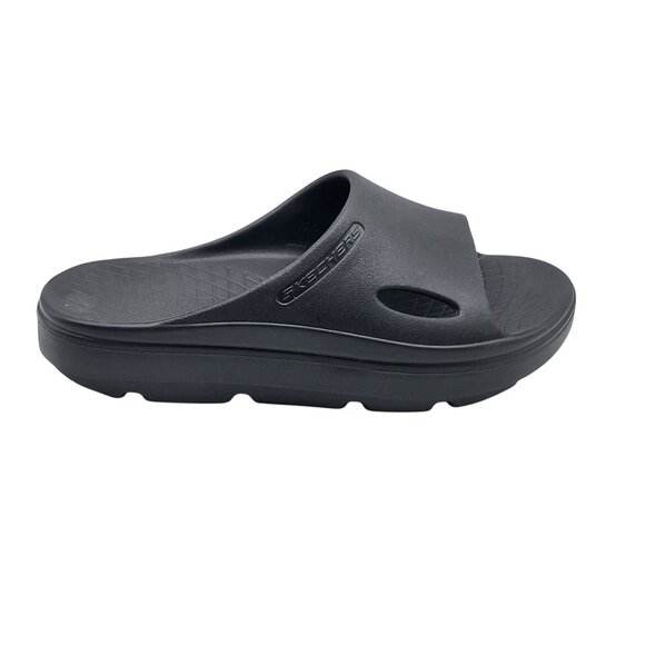 Skechers Other - Skechers Shoes Mens Size 8 Black Foam Slide Sandals Comfort Slip On Rubber Pool